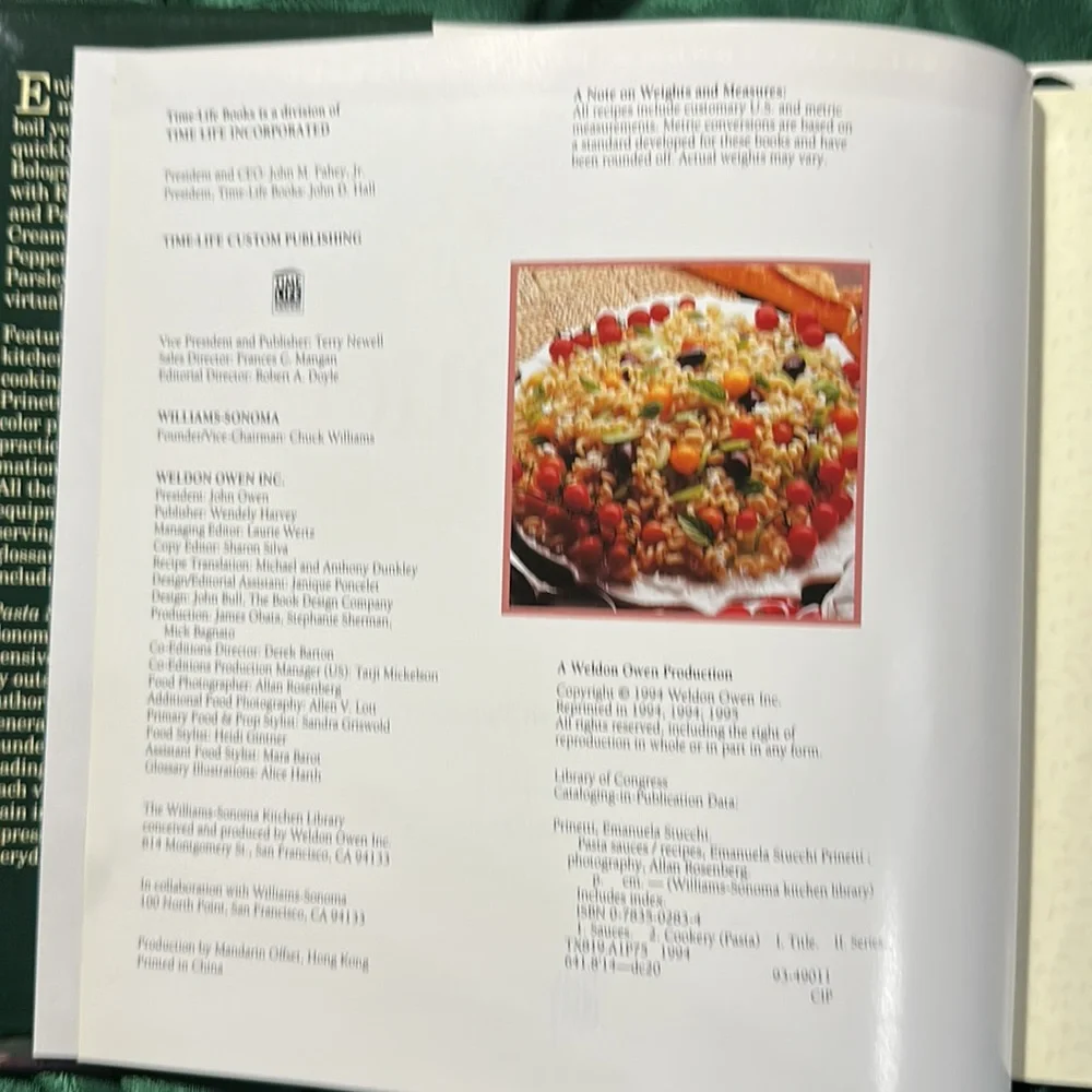 Pasta Sauces by Williams-Sonoma 1994